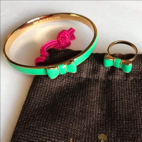 kate spade Jewelry - Kate Spade take a bow bangle and ring set